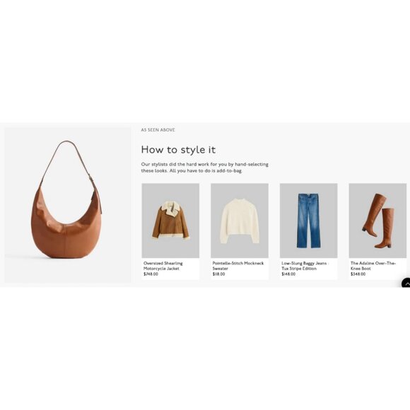 MADEWELL Essential Curve Shoulder Bag :: Hazelnut :: NR386 :: NWT - Picture 7 of 11